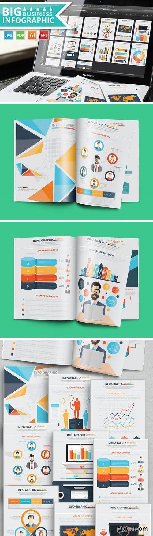 Business Infographics 17 Pages Design