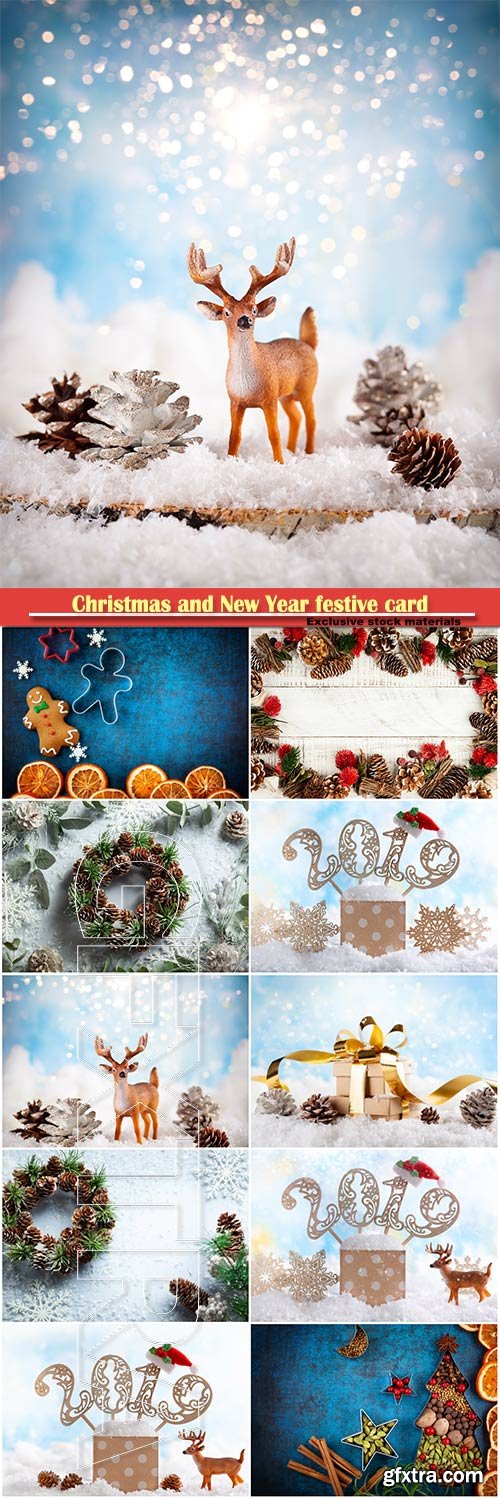 Christmas and New Year festive card