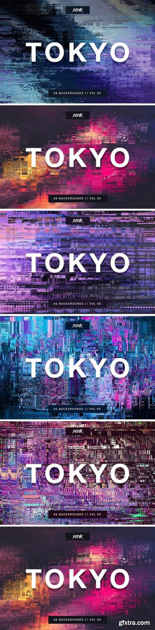 Tokyo| City Glitch Backgrounds | Vol. 05