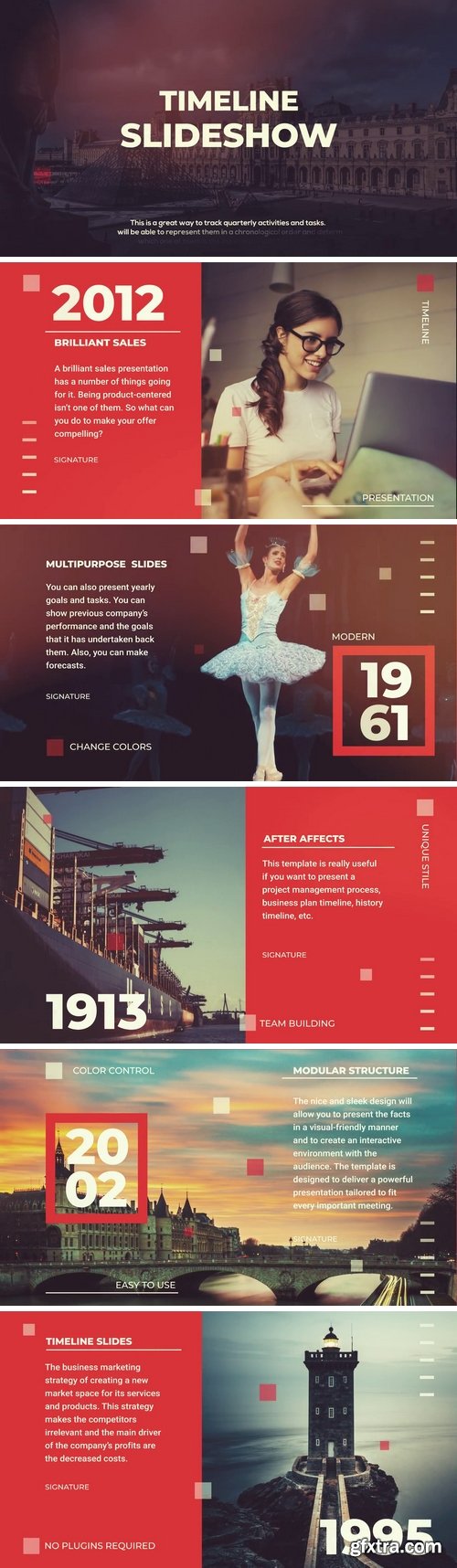 MA - Modern Timeline Slideshow After Effects Templates 152670