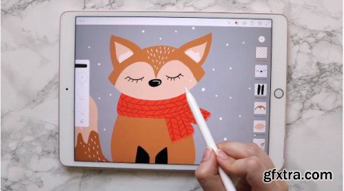 Vector Graphic Illustrations - Drawing on the iPad Pro in Adobe Draw - Digital animal illustrations