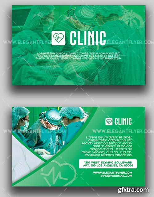 Private Clinic V3 2018 PSD Business Card Template