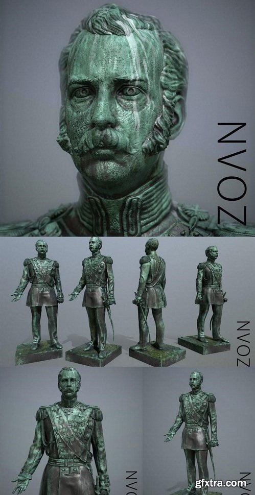 Alexander II Bronze Statue – 3D Model