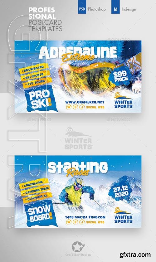 GraphicRiver - Winter Adventure Busines Card Templates 22994222