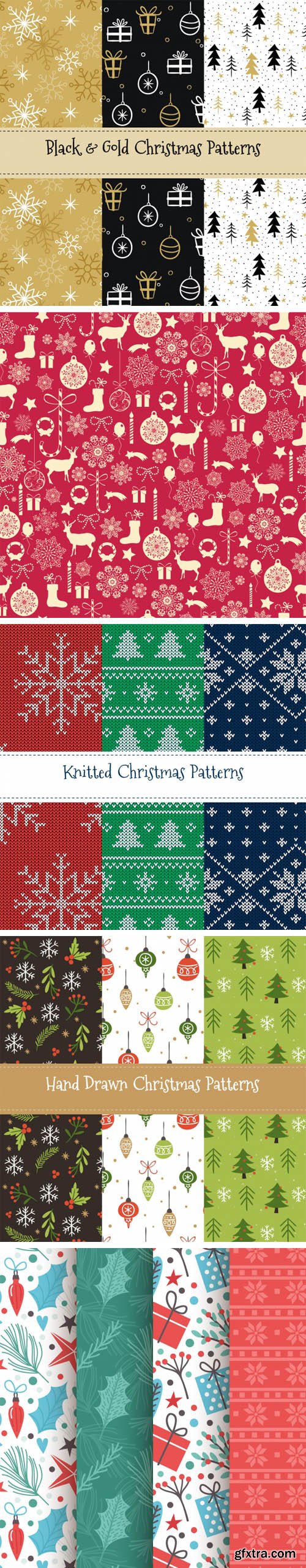 Christmas Patterns Vector Collection 4
