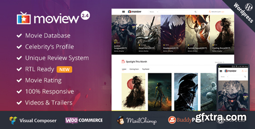 ThemeForest - Moview v2.4 - Responsive Film/Video DB & Review Theme - 14990869