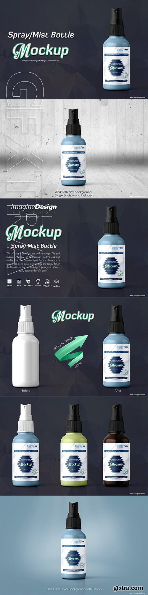 CreativeMarket - Spray Mist Bottle Mock-up 3184603