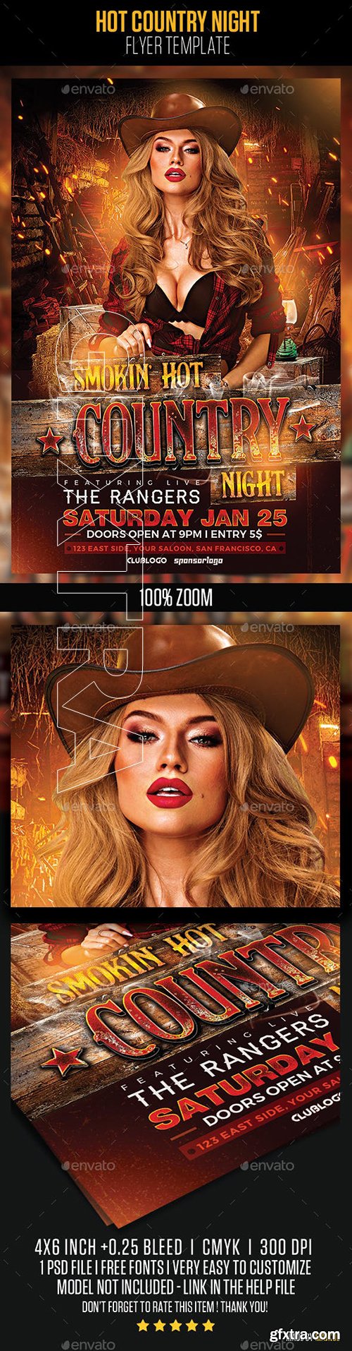 GraphicRiver - Hot Country Night Flyer Template 22997232