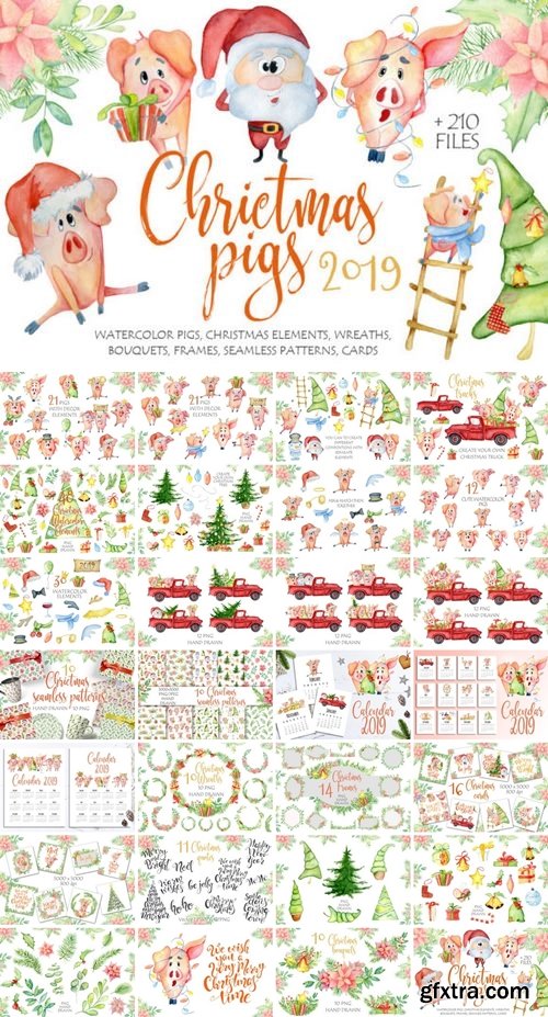 CF - Christmas cute pigs collection 845840