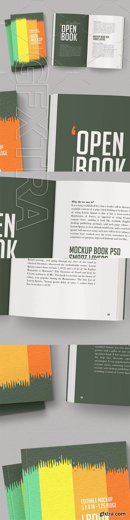 CreativeMarket - Open Softcover Book Mockup 3291159