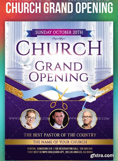 Church Grand Opening V47 2018 Flyer PSD Template