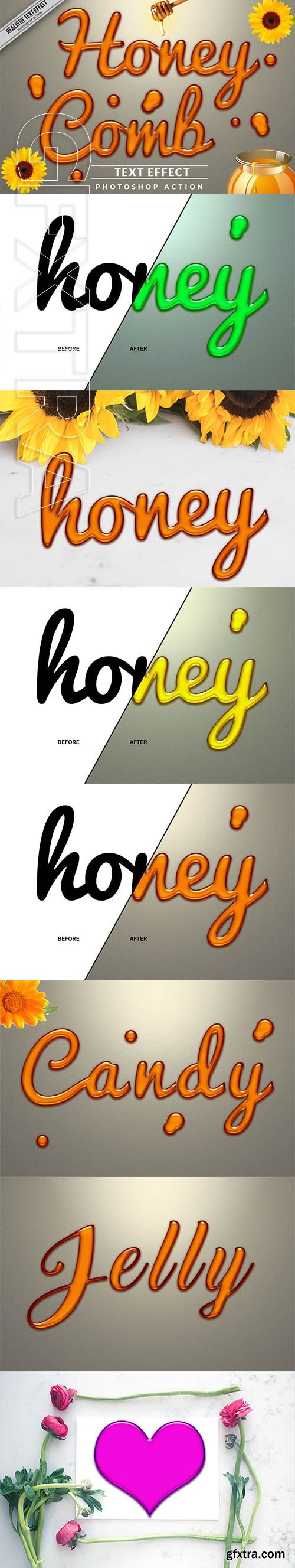 CreativeMarket - Honey Text Effect Photoshop Action 3211912