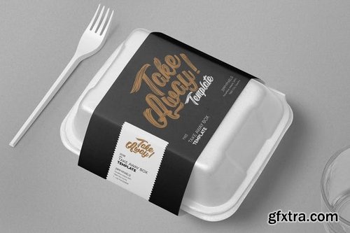Disposable Food Packaging Sleeve Design Template