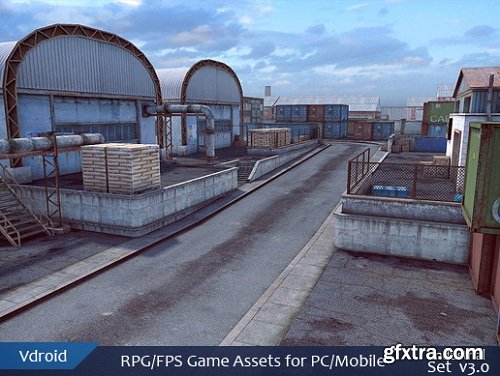 RPG/FPS Game Assets for PC/Mobile (Industrial Set v3.0)