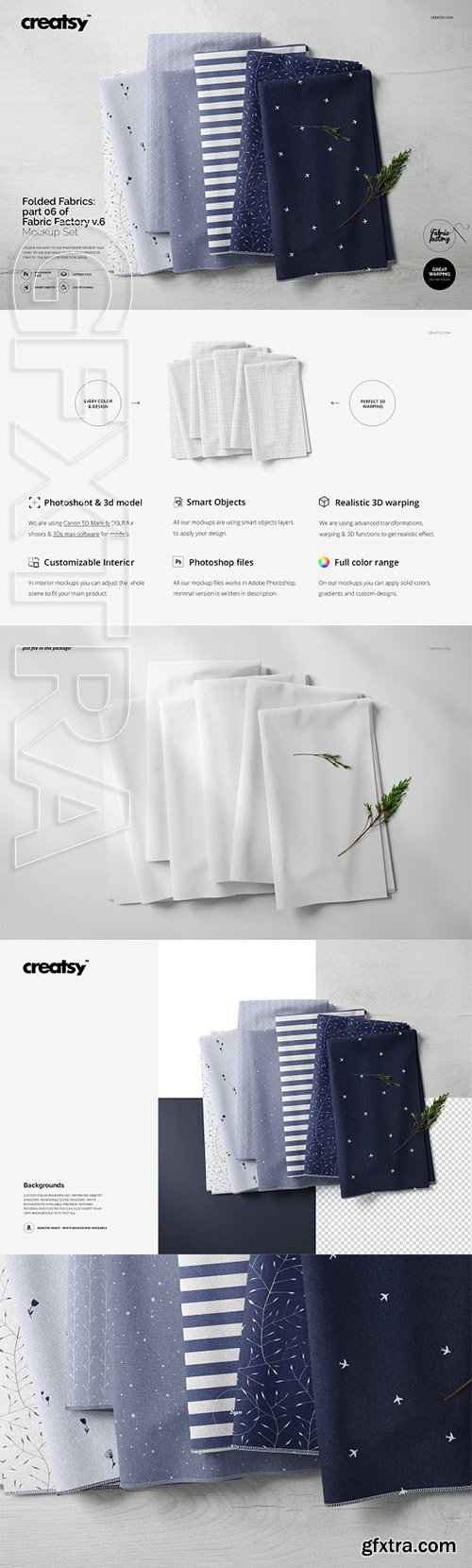 CreativeMarket - Fabric Stack Mockup 06 FF v 6 3274386