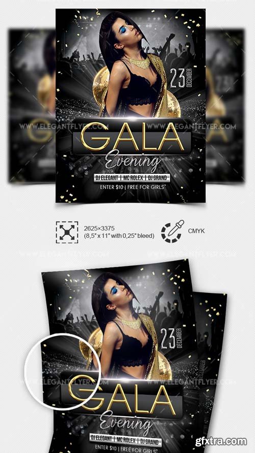 Gala Evening Party V7 2018 PSD Flyer Template