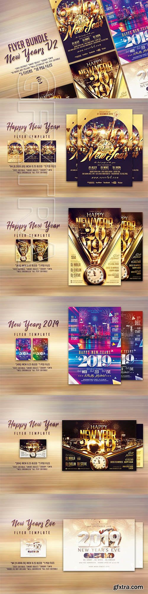 CreativeMarket - New Years Flyer Bundle V2 3286191