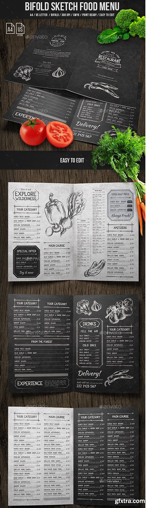 Graphicriver - Sketch Food Menu Bundle 21258249