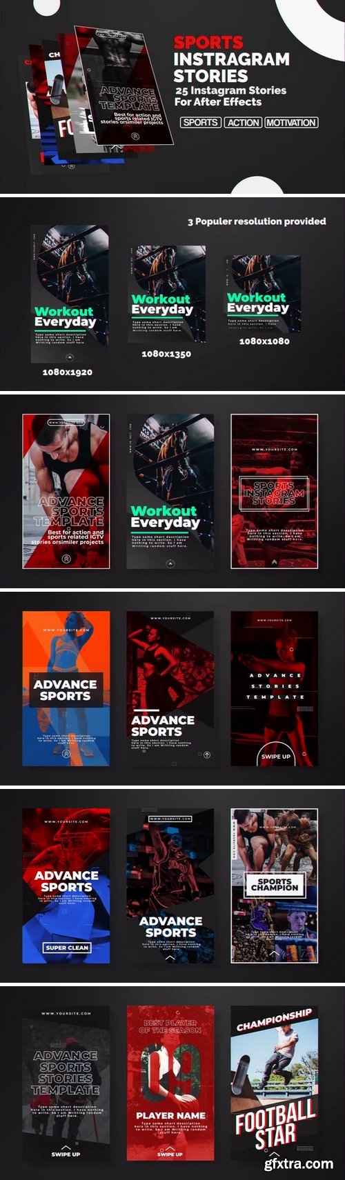 MA - Sports Instagram Stories After Effects Templates 157017