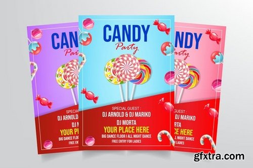 Candy Party Flyer Template