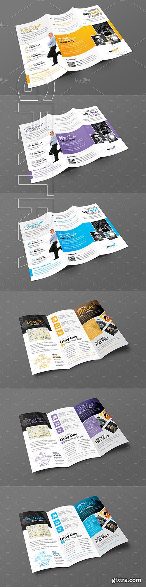 CreativeMarket - Corporate Business Tri-Fold Brochure 3277379