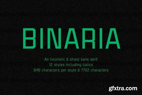 Binaria Font Family | 12 x TTF & OTF