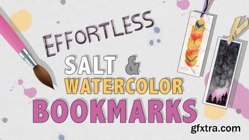 Effortless Salt & Watercolor Bookmarks