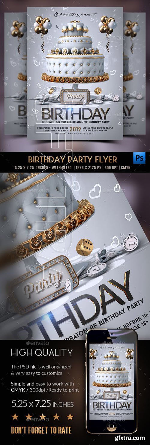 GraphicRiver - Birthday Party Flyer 23074146