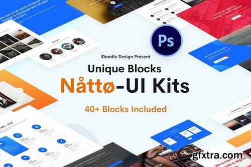 Natto Creative UI Kits PSD Template
