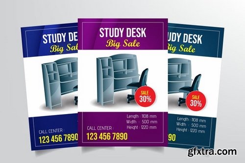 Study Desk Flyer Template
