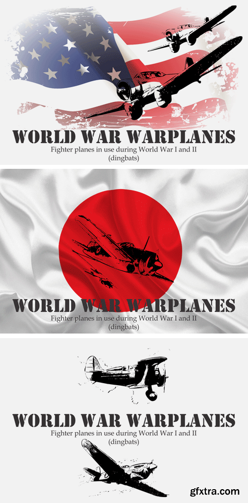 Fontbundles - World War Warplanes 60916