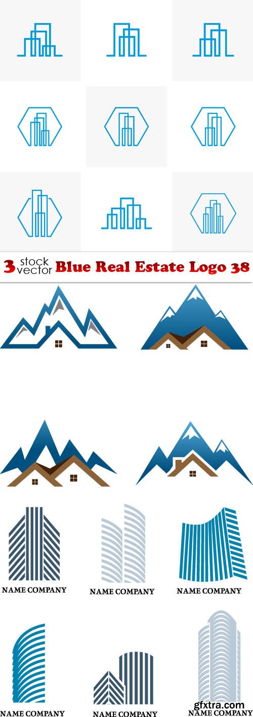 Vectors - Blue Real Estate Logo 38