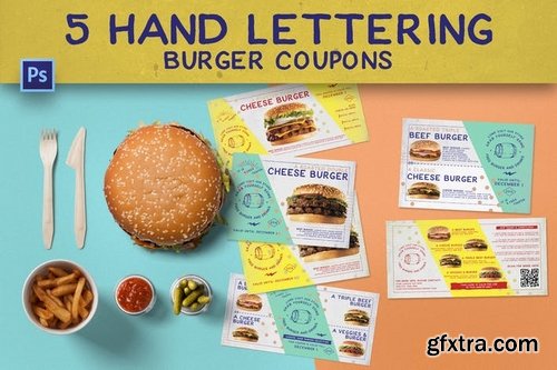 5 Hand Lettering Burger Coupons