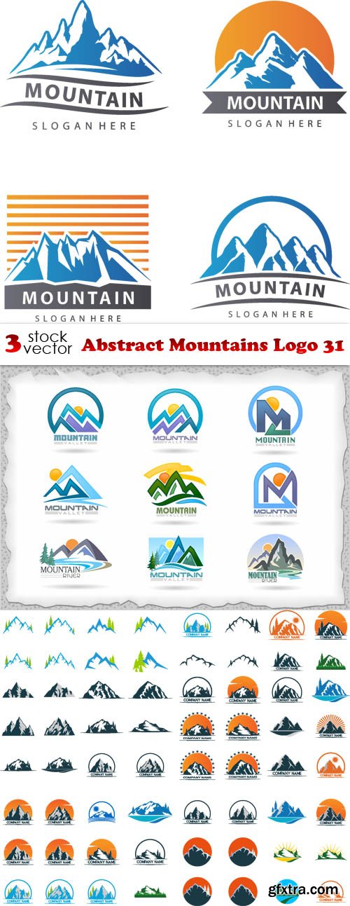 Vectors - Abstract Mountains Logo 31