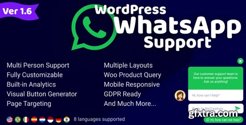 CodeCanyon - WordPress WhatsApp Support v1.6.4 - 20963962 - NULLED