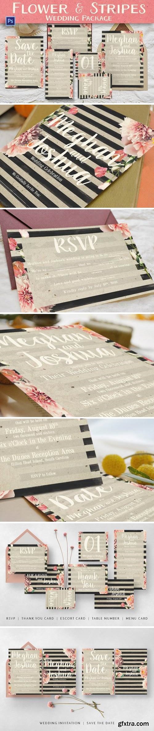 Flower And Stripes Wedding Package - 8JJ9PS