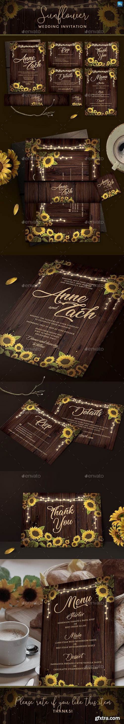 Graphicriver - Sunflower Wedding Invitation 23102696
