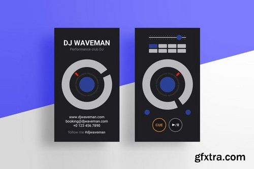 Digital DJ Business Card PSD Template