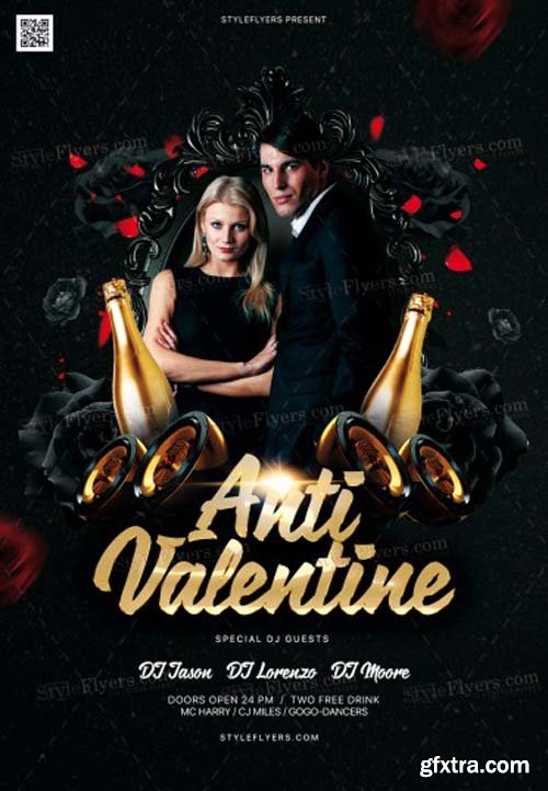 Anti Valentine V1 2019 PSD Flyer Template