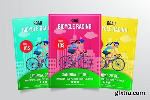 Road Bicycle Racing Flyer Template Vol. 2