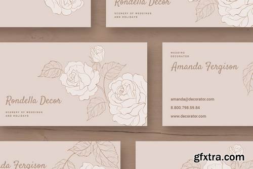 Rondella Wedding Business Card Template