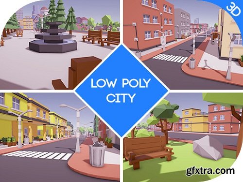 Low Poly City Asset