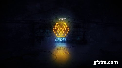 Grunge Neon Logo Reveal 144650