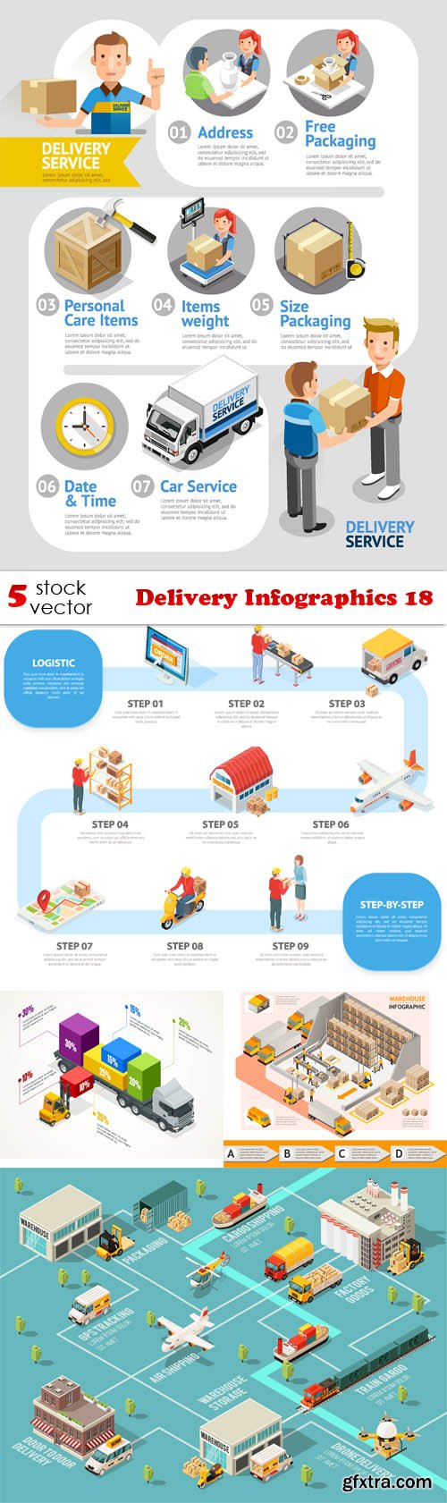 Vectors - Delivery Infographics 18
