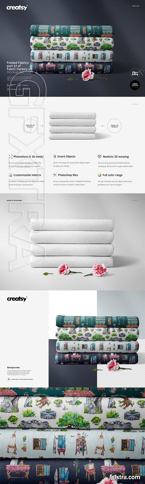 CreativeMarket - Folded Fabrics Mockup 57FF v 6 3332520