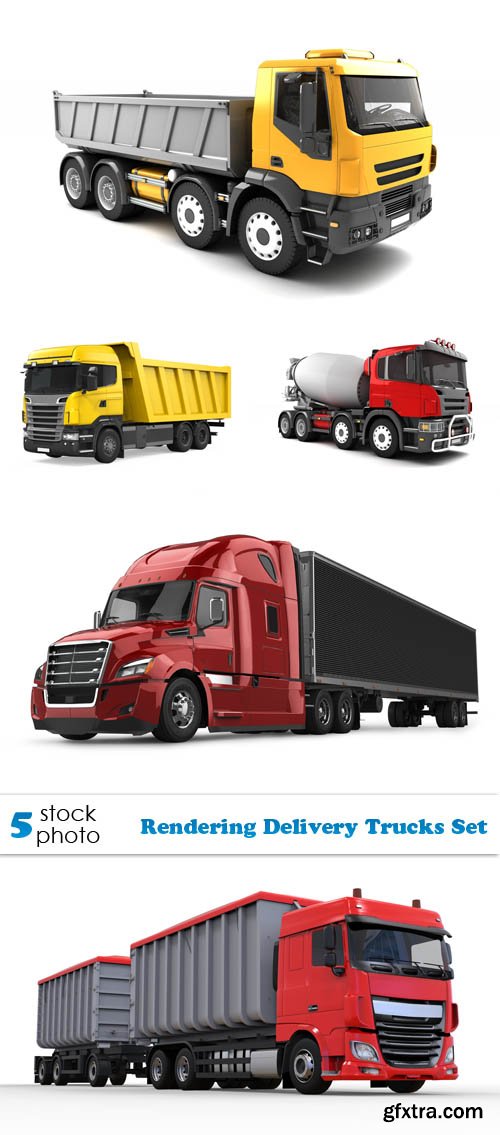 Photos - Rendering Delivery Trucks Set