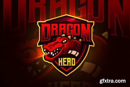 Dragon Head - Mascot & Esport Logo
