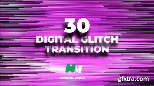 MotionArray 30 Digital Glitch Transition Premiere Pro Presets 157471