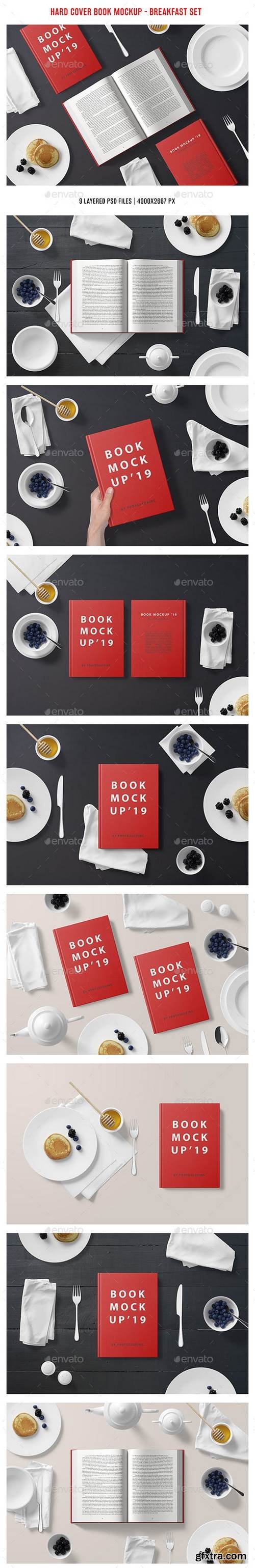 Graphicriver - Hard Cover Book Mockup - Breakfast Set 23047642