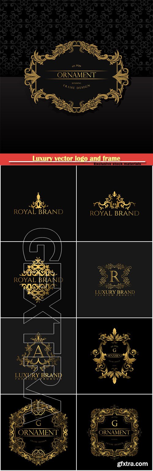 Luxury vector logo and frame